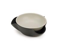Joseph Joseph Double-Dish Serving Bowl with Food Waste Compartment- Grey, 4, Pistachio