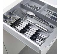 Joseph Joseph DrawerStore Cutlery, Kitchen Utensils and Cooking Utensil Gadget Accessories Organiser, in drawer storage - Grey