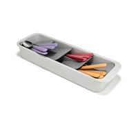 Joseph Joseph DrawerStore Compact Tiered Cutlery Kitchen Drawer Organiser, Dismantles for Easy Cleaning, Recycled Plastic