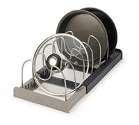 Joseph Joseph DrawerStore Expanding Cookware Organiser, Space saving storage for pan lids, baking trays - Grey, 24