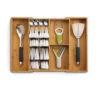 Joseph Joseph DrawerStore Expanding Silverware Flatware Utensil & Gadgets Organizer Expandable in Drawer Space Saving Tray Bamboo