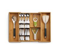Joseph Joseph DrawerStore Expanding Silverware Flatware Utensil & Gadgets Organizer Expandable in Drawer Space Saving Tray Bamboo