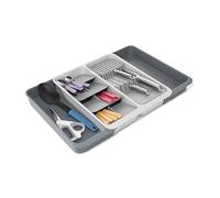 Joseph Joseph DrawerStore Expanding Tiered Cutlery Tray with Knife Organiser, Expandable in Drawer Space Saving Kitchen Storage, Recycled Plastic