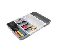 Joseph Joseph DrawerStore Expanding Tiered Cutlery, Utensil and Gadget Tray, Expandable in Drawer Kitchen Space Saving Organiser, Recycled Plastic