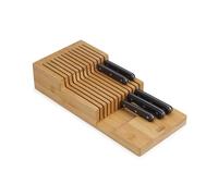 Joseph Joseph Drawerstore Knife Organiser, Holds Up to 12+ Knives, Kitchen Organisation & Drawer Storage, Bamboo