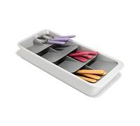 Joseph Joseph DrawerStore Large Tiered Cutlery Kitchen Drawer Organiser, holds 48 Pieces, Dismantles for Easy Cleaning, Recycled Plastic