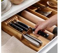 Joseph Joseph DrawerStore Bamboo 2-tier Knife Organiser