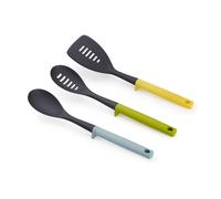 Joseph Joseph Duo 3-Piece Utensil Set with Integrated Tool Rests: Scratch-Free Use on Non-Stick Cookware Includes Solid & Slotted Spoons and Turner