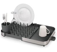 Joseph Joseph Duo Expanding Dish Drainer Rack Stainless Steel with Cutlery