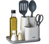 JOSEPH JOSEPH Duo Kitchen Worktop Organiser, Kitchen and Storage Organisation for Gadgets, Utensils and Condiments, Grey