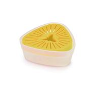 Joseph Joseph Duo Manual Citrus Juicer with reversible lid for compact storage, Orange and Lemon Squeezer, Light Yellow