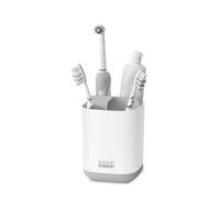 Joseph Joseph Easy-Store - Compact Toothbrush Holder Caddy Bathroom Storage- White/Grey