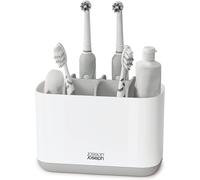 Joseph Joseph Easy-Store - Large Toothbrush Holder Caddy, Bathroom Storage - White/Grey