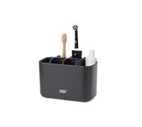 Joseph Joseph Easy-Store - Toothbrush Holder Caddy, Bathroom Storage, Large, Matt Black