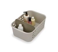 Joseph Joseph EasyStore - Bathroom essentials Storage Basket Organiser with Moveable Divider- Large, Ecru
