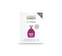 Joseph Joseph Eco IW9 Recycled Bin Liners Kitchen/Bathroom Trash Bags Tie Tape Drawstring Extra Strong 80-Pack 10L/2.6 Gallon Grey