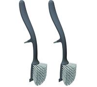 Joseph Joseph Edge Dish Washing up, Scrubbing Brush - Grey (Pack of 2)