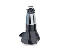 Joseph Joseph Elevate - Kitchen Tools & Gadgets Carousel 6-Piece Utensil Set with Rotating Stand, Ergonomic Silicone Handles, Non Stick Head- Sky Blue