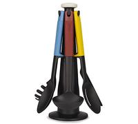 Joseph Joseph Elevate - Kitchen tools & gadgets Carousel 6-Piece Utensil Set with rotating stand, Ergonomic silicone handles, non stick head- Blue Multicolour