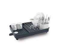 Joseph Joseph Extend Expandable Dish Drainer Rack with Removable Cutlery Holder Swivel Draining Spout - Grey, 4