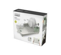 Joseph Joseph Extend Expandable Dish Drainer Rack with Removable Cutlery Holder Swivel Draining Spout - Stone/Sage Green