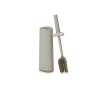 Joseph Joseph Flex 360, Advanced Smart Toilet Brush and Storage Holder Set with anti-drip, anti-clog, triple-action replaceable brush head- Matt Finish, Ecru