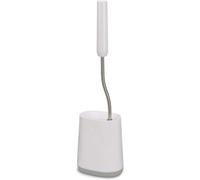 Joseph Joseph Flex Lite Silicone Toilet Brush with Slimline Holder Set Flexible Head drip Anti-Clog deep Clean 1 EA Grey/White