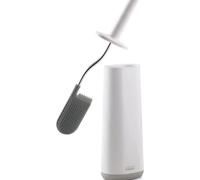 Joseph Joseph Toilet Brush with Slim Holder Flexible Anti-Drip, Grey/White