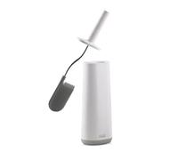 Joseph Joseph Toilet Brush with Slim Holder Flexible Anti-Drip, Grey/White