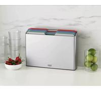 Joseph Joseph 60215 Folio 4-piece Large Chopping Board Set in Coast Silver