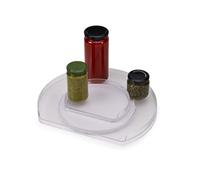 Joseph Joseph FridgeStore - Lazy Susan 360º Tiered Rotating Fridge Organiser Turntable storage, textured surface, non-slip base, BPA free, Black