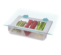 Joseph Joseph FridgeStore - Space Saving Under-shelf Storage Drawer Organiser, BPA free, Transparant/Turquoise, 31.3 cm