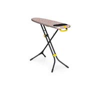 Joseph Joseph Glide Ironing Board 110 x 33cm with Compact Adjustable Legs and Integrated Heat Resistant Steam Iron Rest, Printed Cotton cover, Peach Blossom