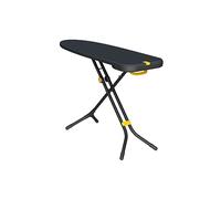Joseph Joseph Glide Plus Large Ironing Board 135 x 45cm with Compact Adjustable Legs and Integrated Heat Resistant Steam Iron Rest, Anti-drip super absorbent Cotton cover, Black/Blue