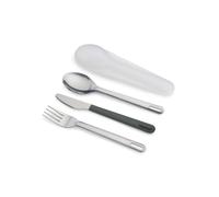 Joseph Joseph GoEat - On The Go Stainless-Steel Travel Cutlery Set for 1, Reusable Knife, Fork and Spoon Set with case for Lunch B