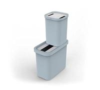 Joseph Joseph Recycle Bin 46L x 2 Stackable Waste Recycling Lids Kitchen Garden Dustbin