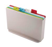 Joseph Joseph Index Chopping Board, Regular, Plastic- Silver, Set of 4