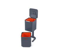 Joseph Joseph Intelligent Totem Compact Waste Separation & Recycling Unit-Graphite, 40 Liter/10.6 Gallon
