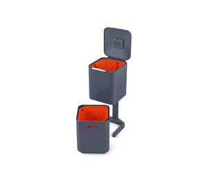 Joseph Joseph Intelligent Totem Compact Waste Separation & Recycling Unit-Graphite, 40 Liter/10.6 Gallon