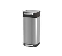 Joseph Joseph Intelligent Waste Titan Trash Compactor Kitchen Bin with Odour Filter, Holds up to 60L After Compaction, Stainless Steel, 20L