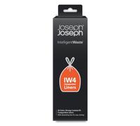 Joseph Joseph IW4 Compaction Heavy Duty General Waste Bags with Tie Tape Drawstring Handles - Pack of 20, Black, 50 Litres