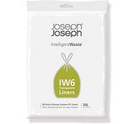 Joseph Joseph IW6 30-litre General Waste Liners (20 Pack) - Transparent, 30 LT