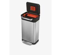 Joseph Joseph Intelligent Waste Titan Trash Compactor Kitchen Bin with Odour Filter, Holds Up to 90L After Compaction, Stainless Steel, 30L