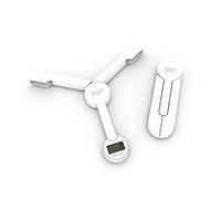 Joseph Joseph LCD Tri Scale - Kitchen Digital Food Scales, compact foldable, space saving with battery included, White, 16