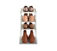 Joseph Joseph Level Adjustable Tier Shoe Rack Organiser, Durable Shelves and Steel Frame, Single, Stores 4 pairs