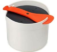 Joseph Joseph M-Cuisine Microwave Rice and Grain Cooker Steamer, Dishwasher Safe - Stone/Orange, 2 Litre
