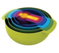 Joseph Joseph Measuring Spoon Old Bowl Large and Small, Dish Drainer, 400373 Joseph Joseph Nest 9 Plus 9 Piece Set (Japan Import), Multicolor