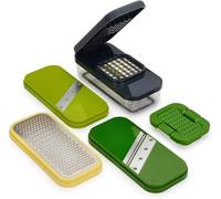 Joseph Joseph Multi-Prep Compact 4-in-1 Multifunctional Set, Kitchen Vegetable Chopper & Dicer, Cheese Grater, Mandoline Veggie Slicer