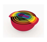 Joseph Joseph Nest™ 9 Plus Red Bowl Set with Measuring Cups, Colander & Sieve (40080)