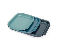 Joseph Joseph Nest™ Bake 3-Piece Non-Stick Baking Tray Set, Carbon Steel, Easy-Pull Handles, Stackable, Space-Saving Design, 10-Year Guarantee